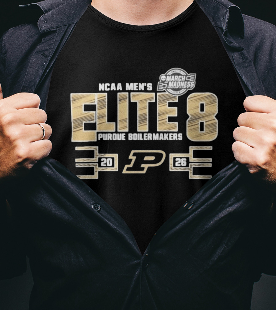 NCAA Men's March Madness Elite 8 Purdue Boilermakers 2026 T-Shirt
