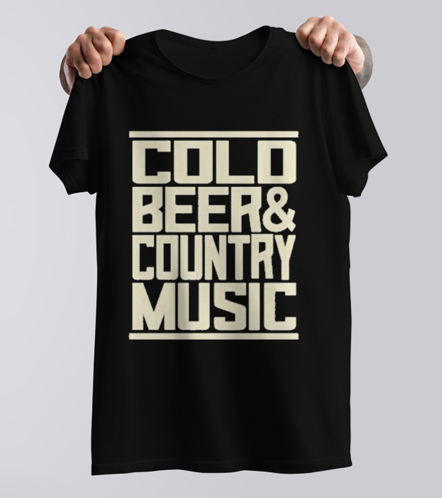 Cold Beer And Country Music Zach Top Black T-Shirt