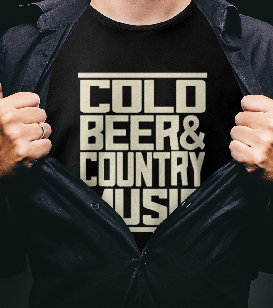 Cold Beer And Country Music Zach Top Black T-Shirt