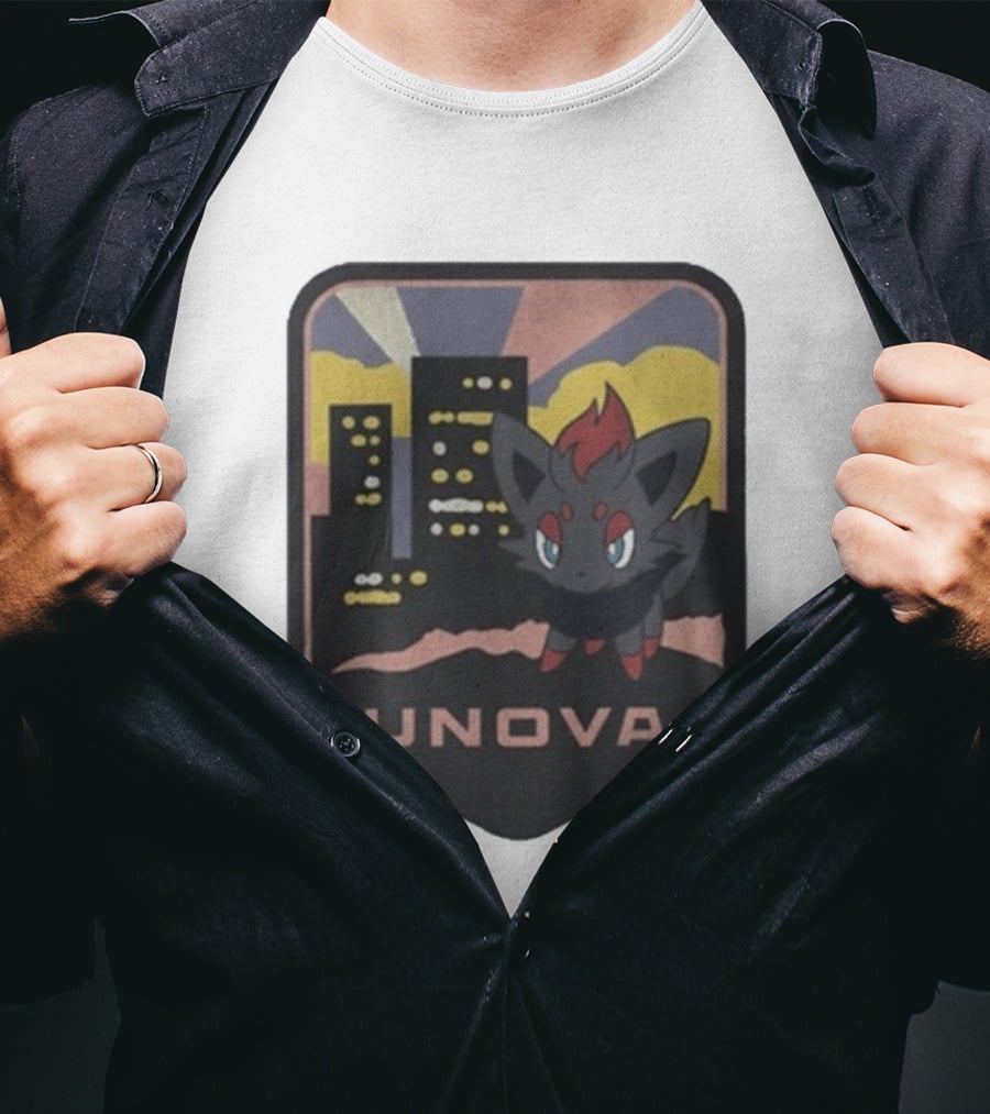 Unova Pokémon Zorua City Nightscape T-Shirt