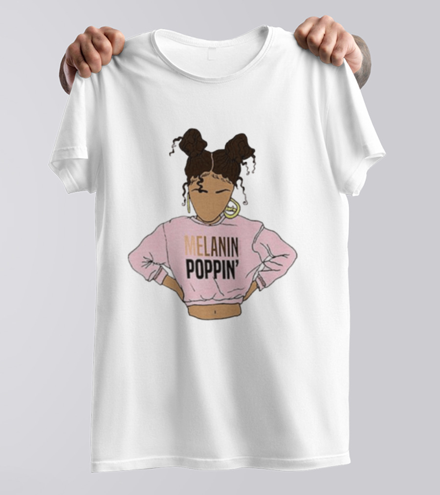 2BUNZ Melanin Poppin Pink Swea Afro Hair Trendy T-Shirt