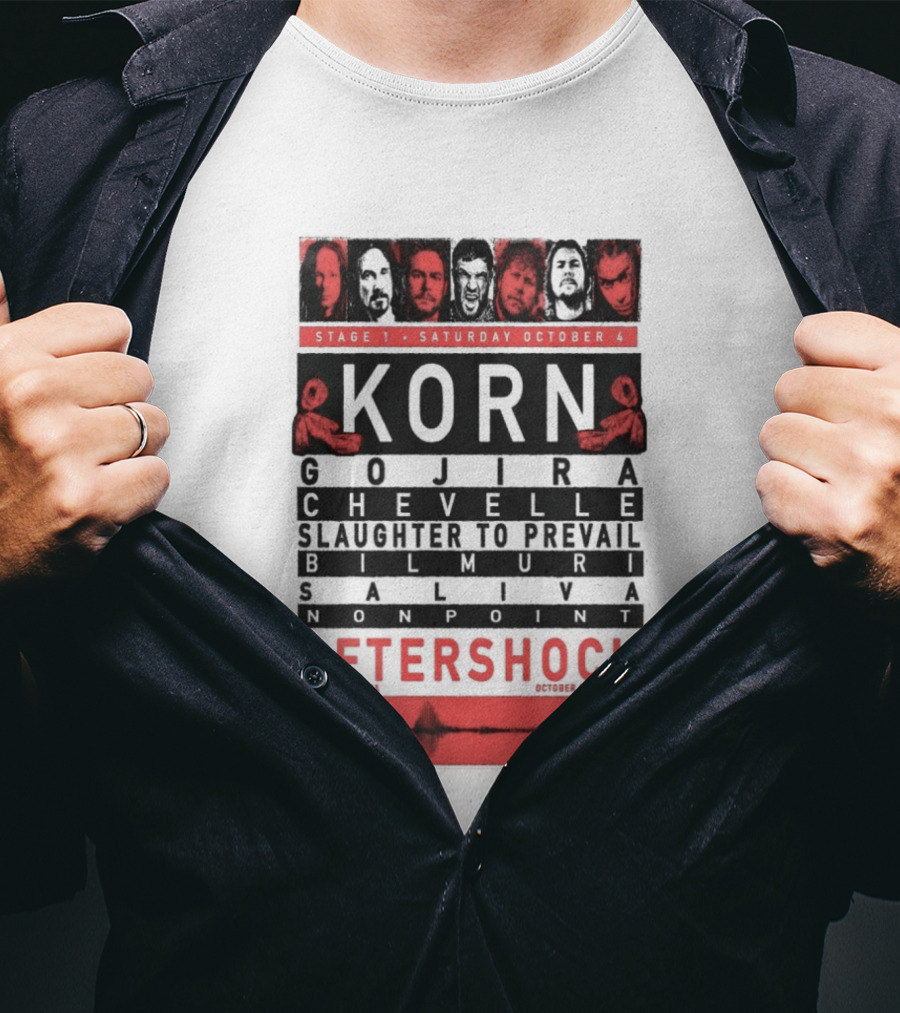 California Tour 2025 Korn Aftershock Festival October Event T-Shirt