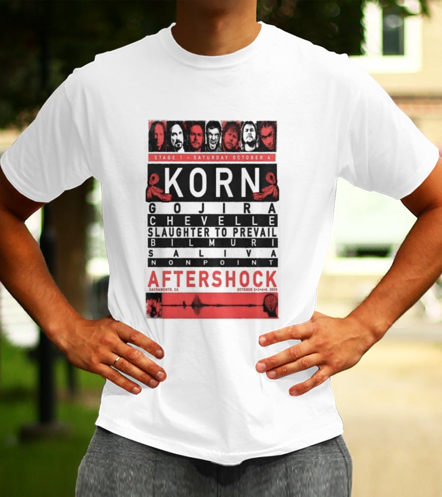 California Tour 2025 Korn Aftershock Festival October Event T-Shirt