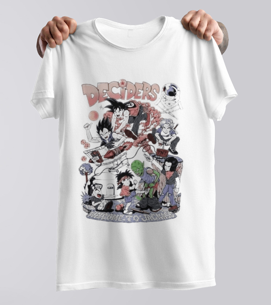 Deciders Dragon Ball X Jackass Fusion With Iconic Characters T-Shirt