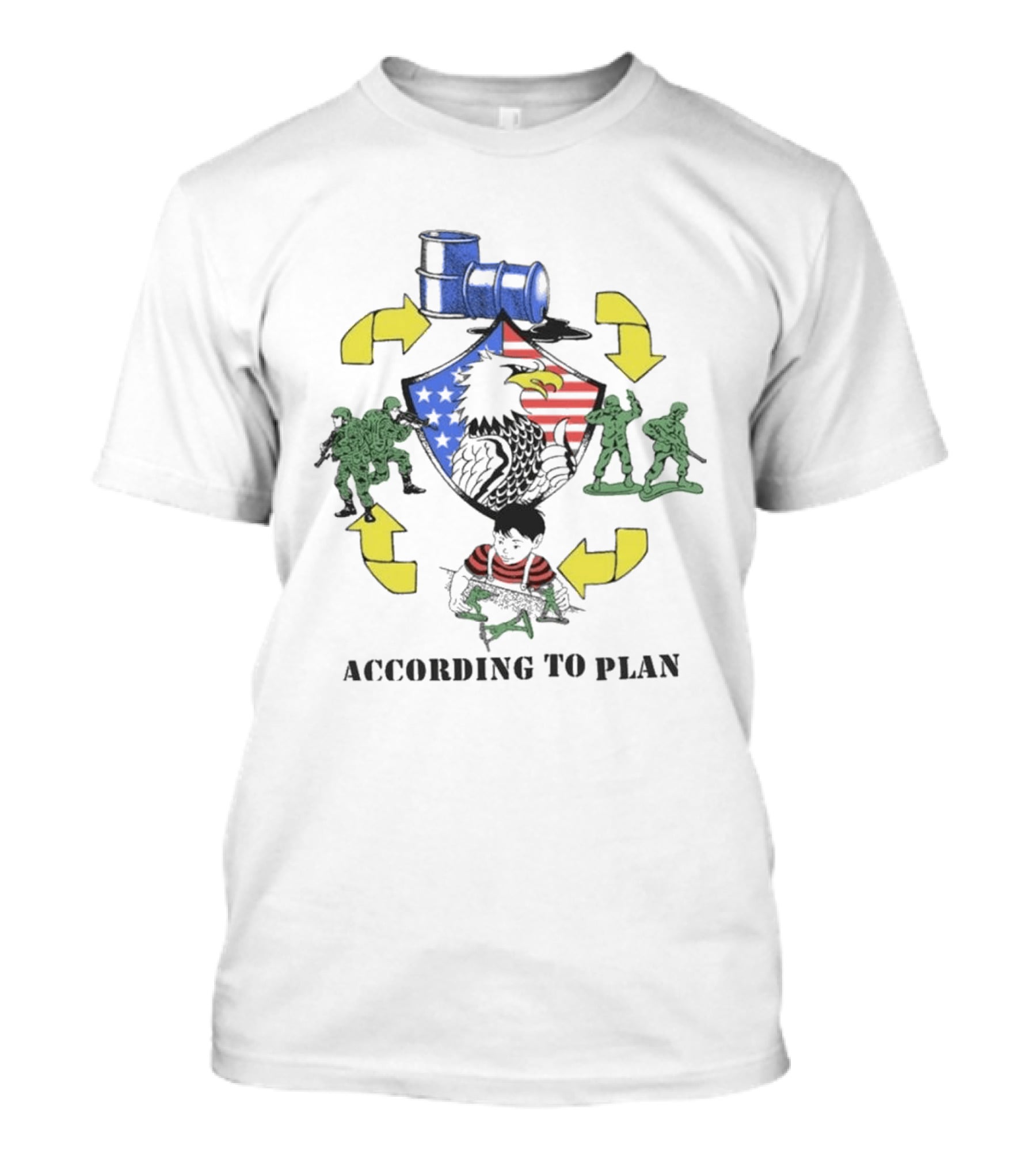 Eagle Crest Soldiers And Train Cycle According To Plan Ideologie T-Shirt