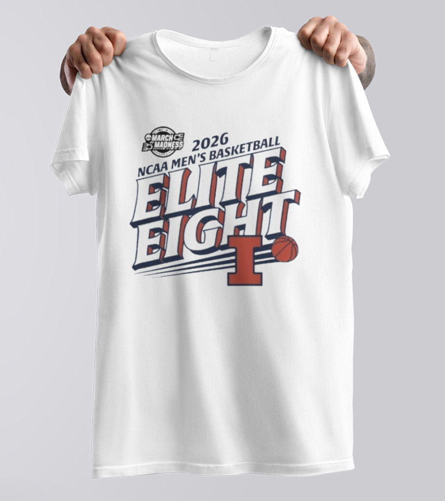 Illinois Fighting Illini NCAA Men's Basketball March Madness 2026 Elite Eight T-Shirt
