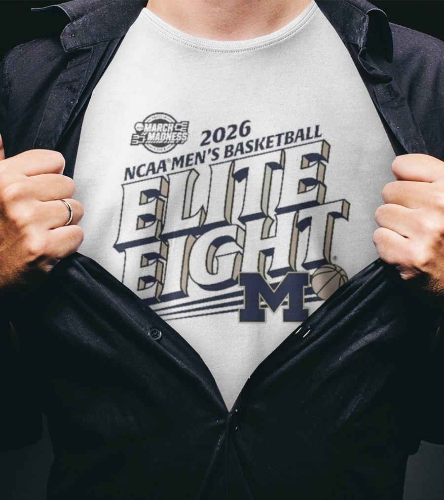 Michigan Wolverines 2026 NCAA Elite Eight Men's Basketball Tournament T-Shirt