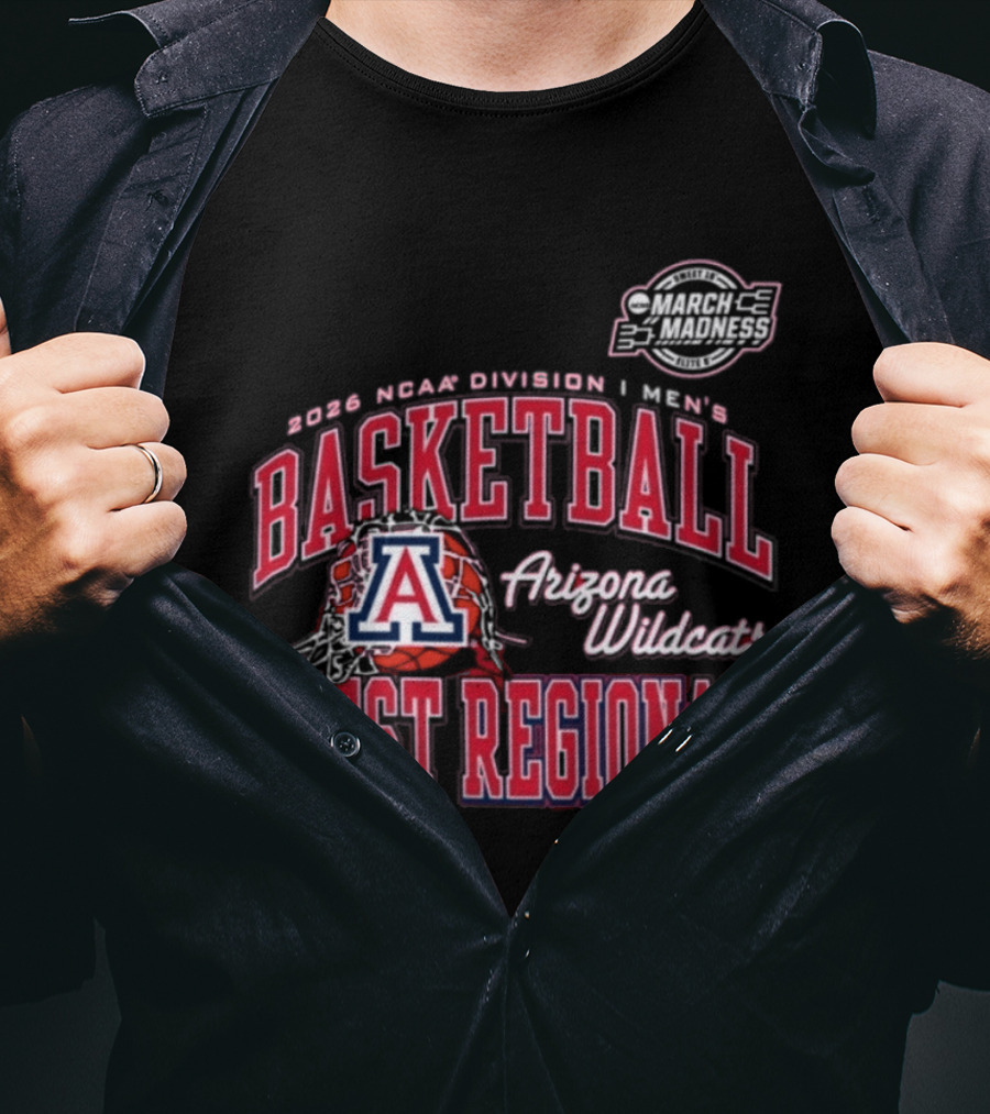 2026 NCAA Division I Men's Basketball Arizona Wildcats Sweet 16 West Regional March Madness T-Shirt