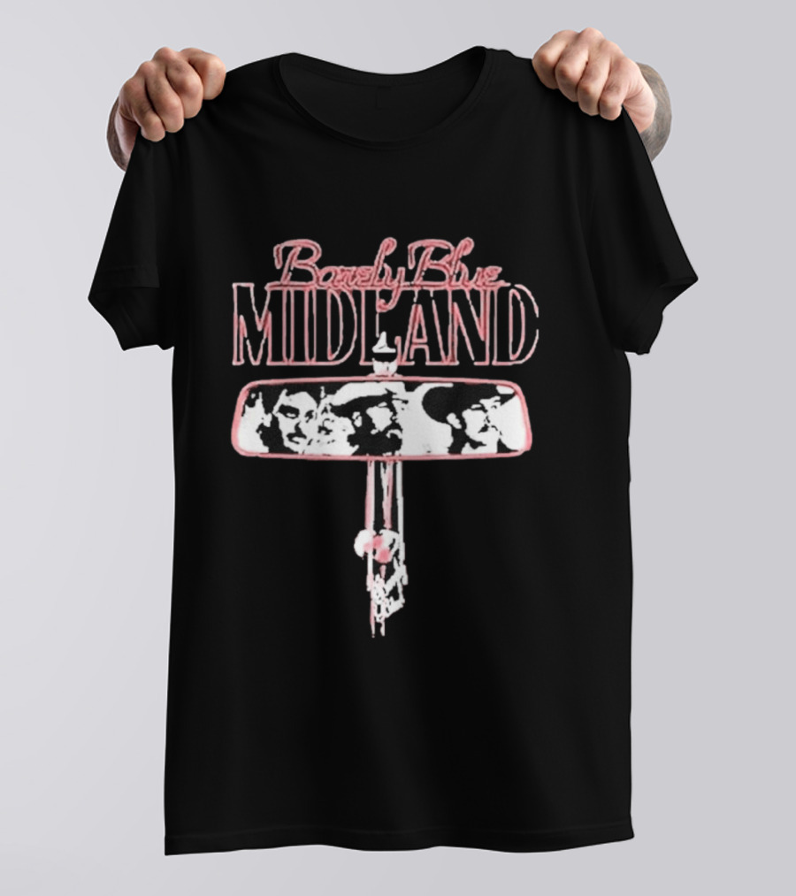 Barely Blue Midland Rearview Mirror Cowboy T-Shirt