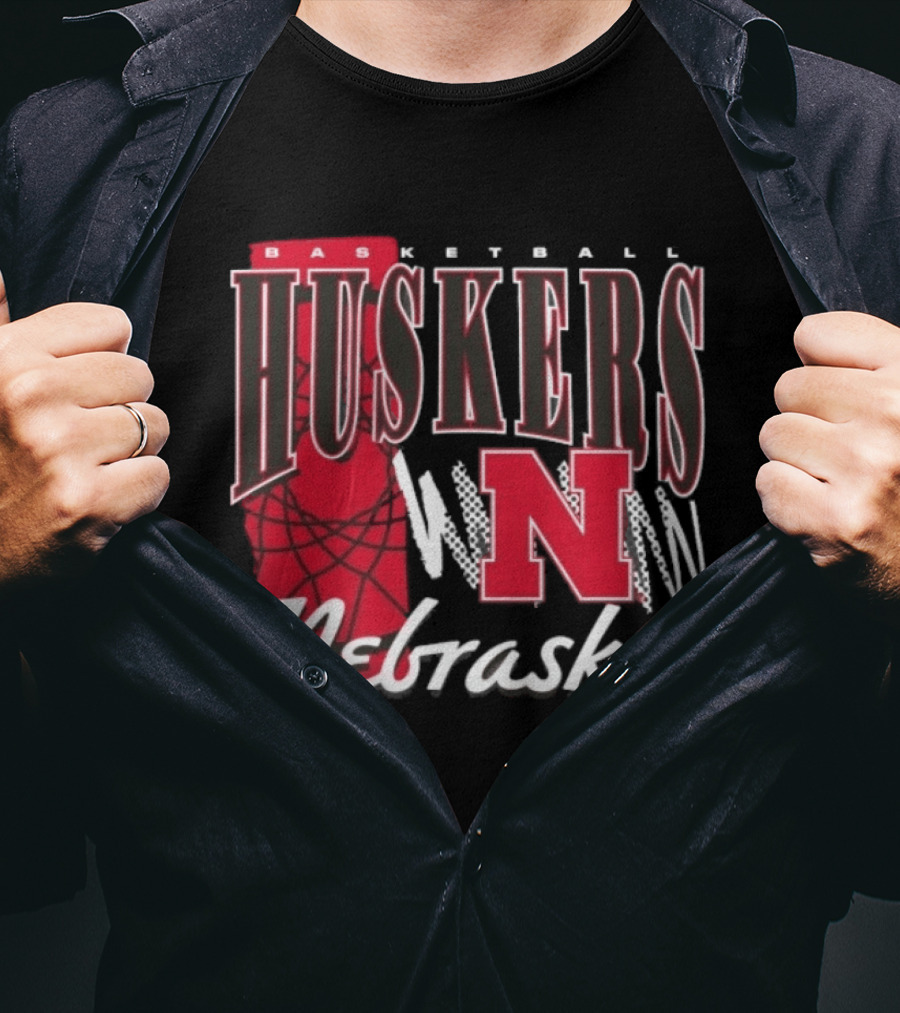 Basketball Huskers N Nebraska T-Shirt