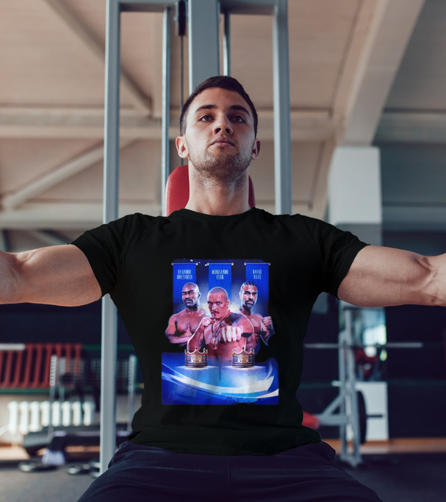 Oleksandr Usyk Evander Holyfield David Haye Boxing Cruiserweight King Patterson Collage T-Shirt