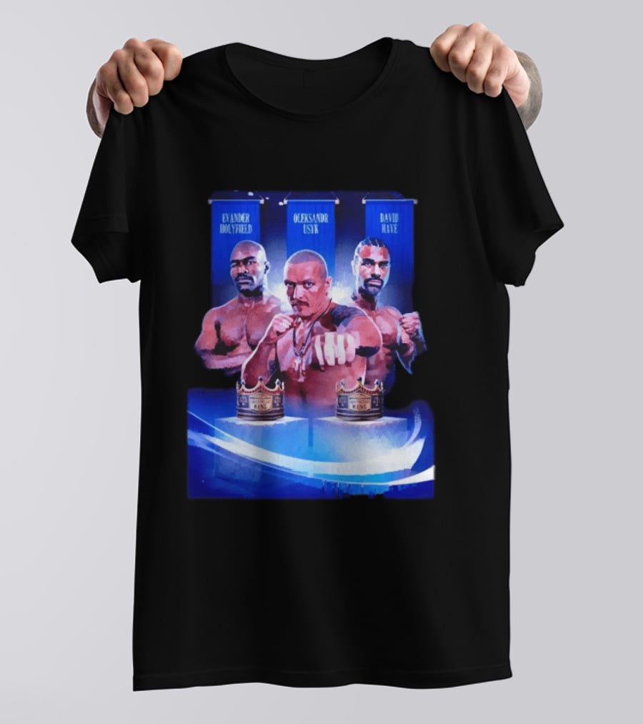 Oleksandr Usyk Evander Holyfield David Haye Boxing Cruiserweight King Patterson Collage T-Shirt