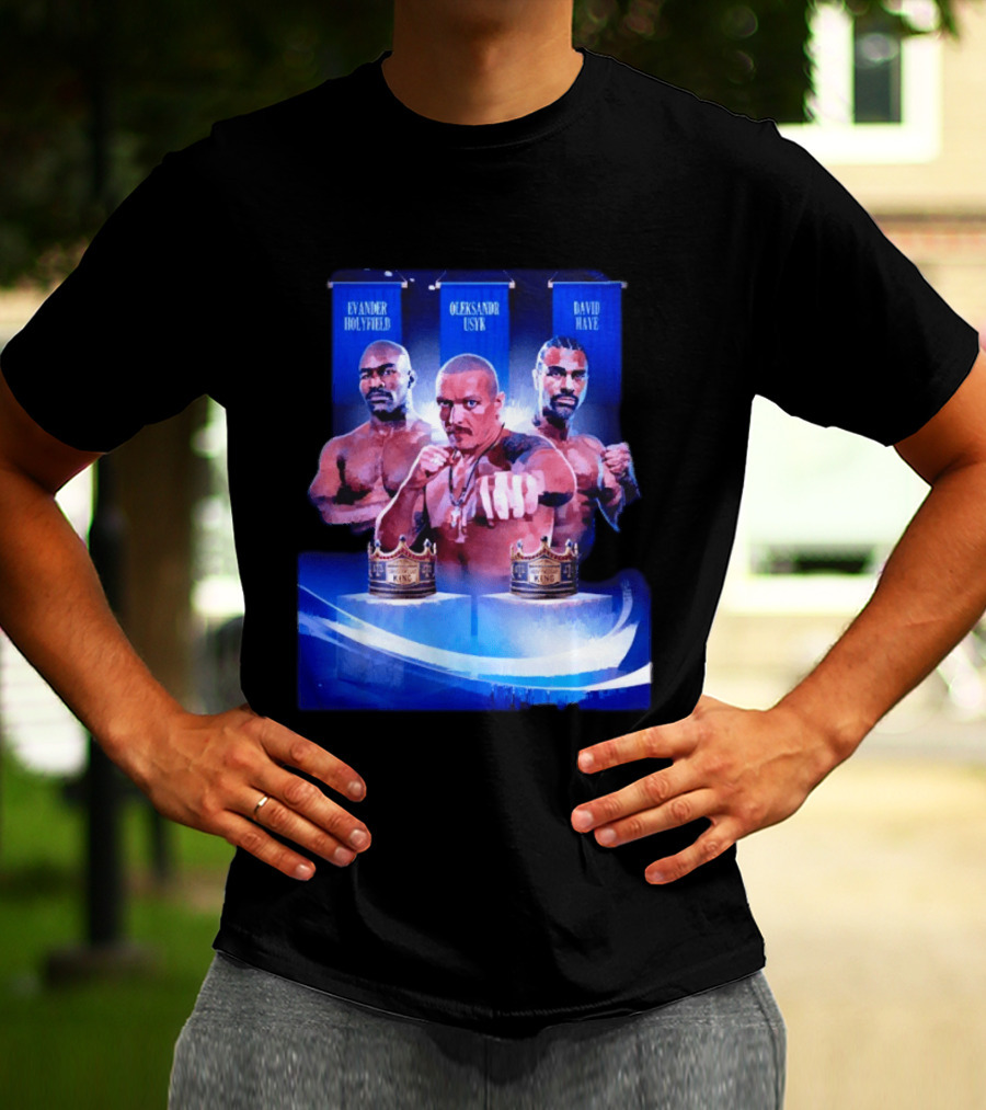 Oleksandr Usyk Evander Holyfield David Haye Boxing Cruiserweight King Patterson Collage T-Shirt