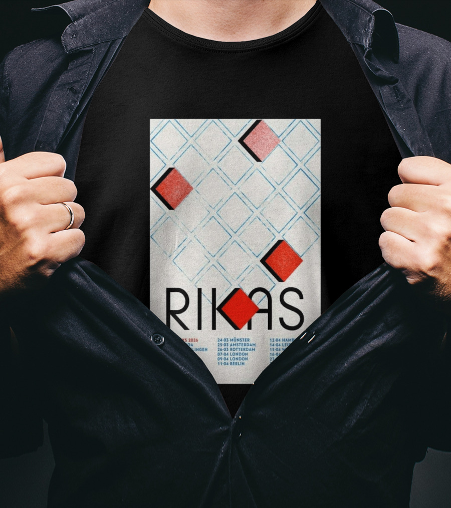 Rikas Dog Days Tour 2026 Lisbon Kreuzlingen Basel Mainz Koln Munster Amsterdam Rotterdam London Berlin Hamburg Leipzig Wien Munchen Brussels Paris T-Shirt