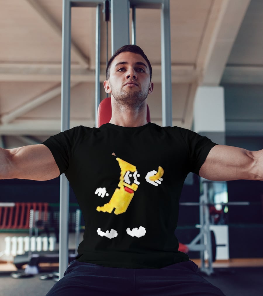 Spacex Banana Pixelated Cartoon T-Shirt