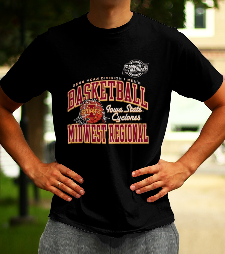 Iowa State Cyclones 2026 NCAA Division I Men's Basketball Midwest Regional T-Shirt