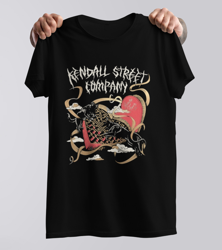Kendall Street Company Lovers Tour 2026 Surreal Heart And Scrolling Ribbon T-Shirt