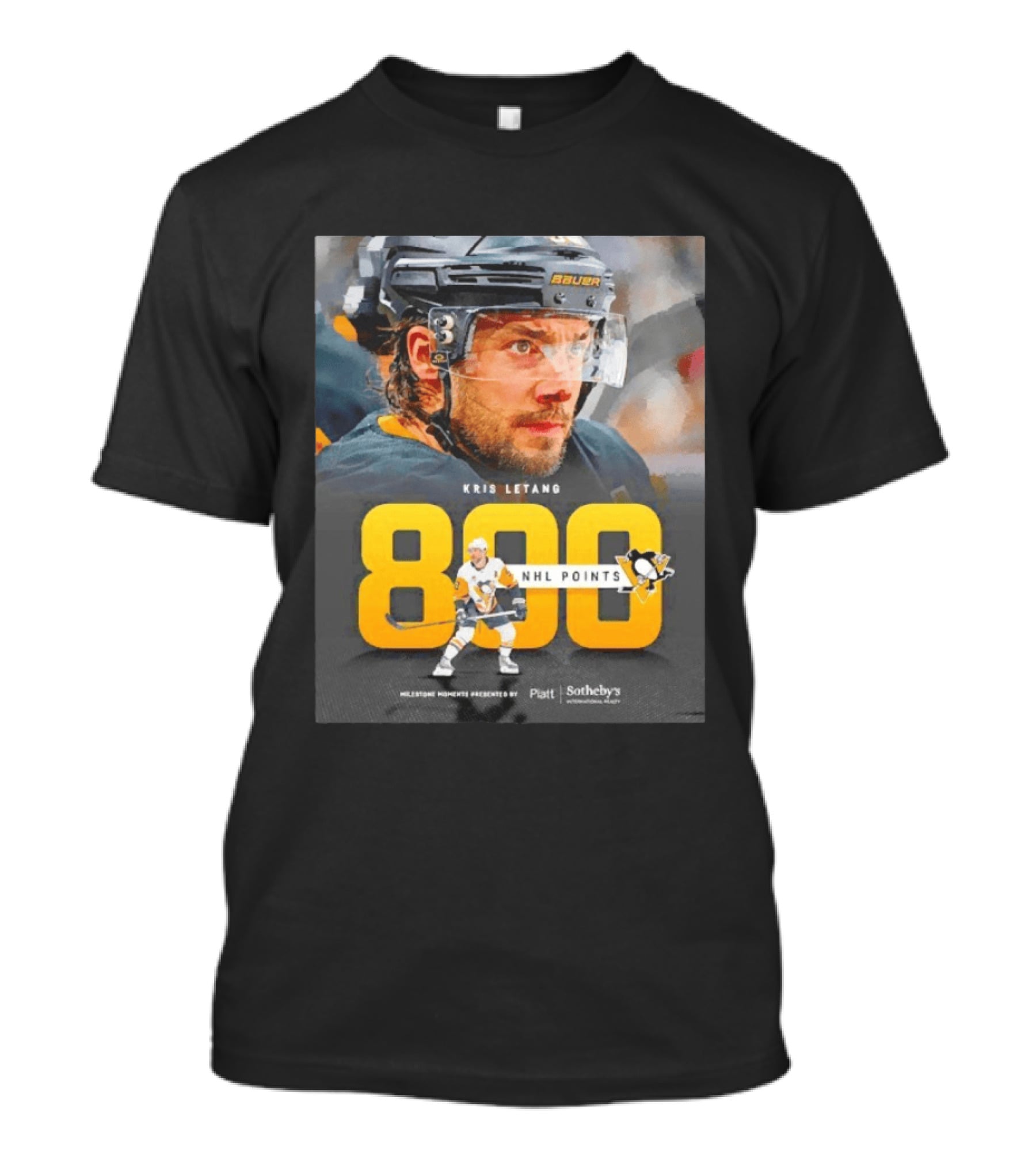 Kris Letang 800 NHL Points Pittsburgh Penguins Milestone Moments T-Shirt