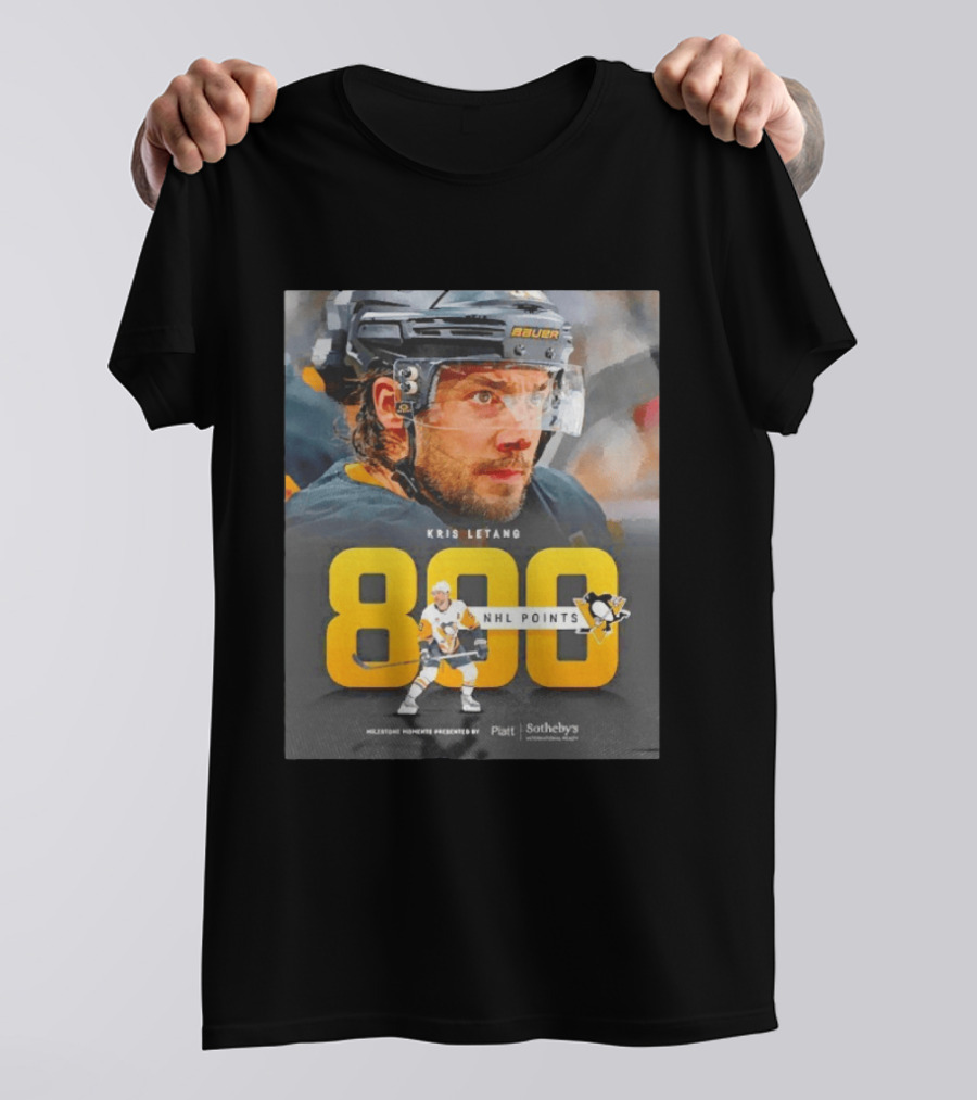 Kris Letang 800 NHL Points Pittsburgh Penguins Milestone Moments T-Shirt