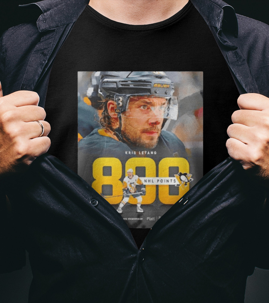 Kris Letang 800 NHL Points Pittsburgh Penguins Milestone Moments T-Shirt