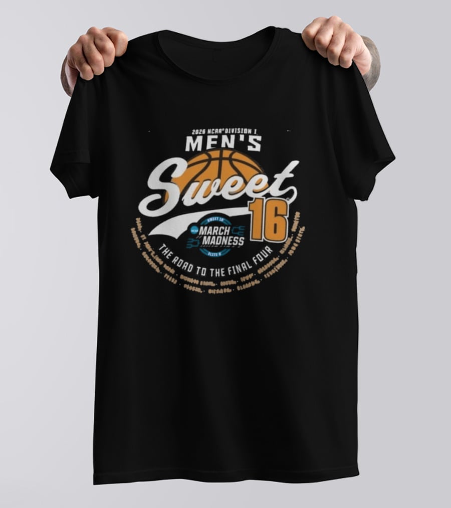 2026 NCAA DI Men's Sweet Sixteen March Madness Tournament Elite Eight Final Four T-Shirt