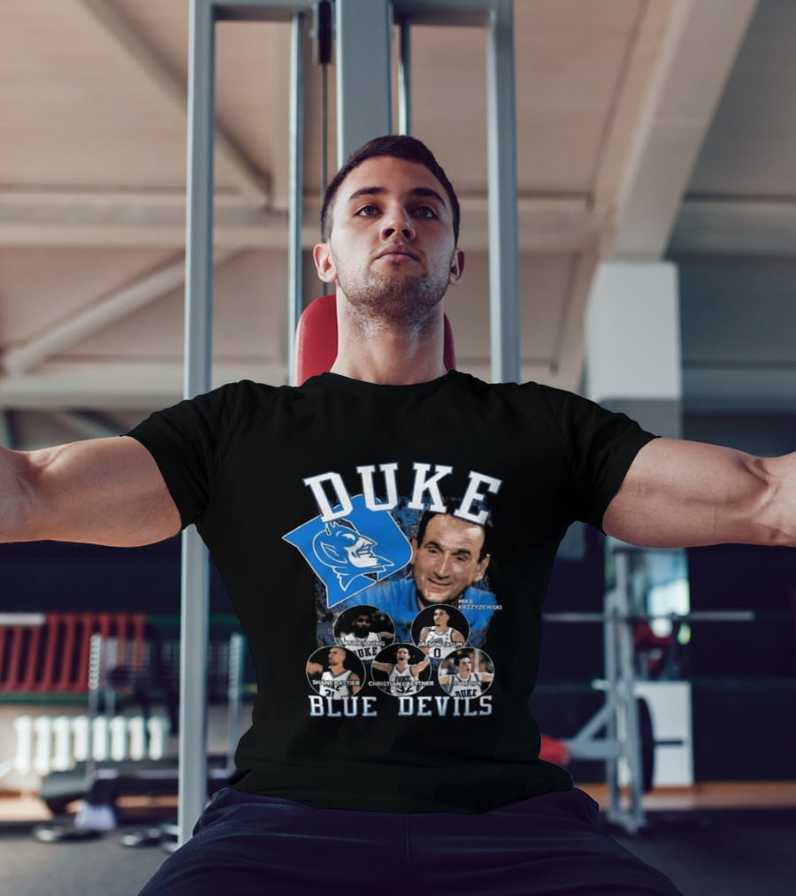 Duke Blue Devils Coach Krzyzewski Celebration Tommy McBuckets T-Shirt