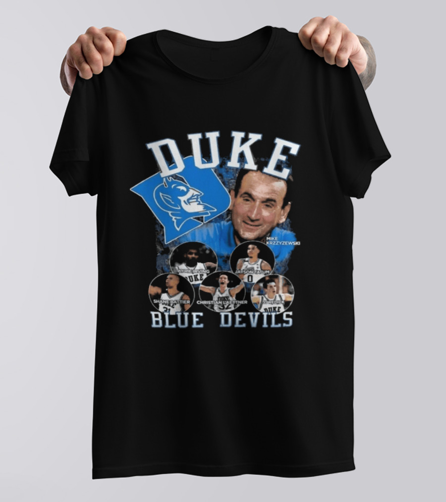 Duke Blue Devils Coach Krzyzewski Celebration Tommy McBuckets T-Shirt