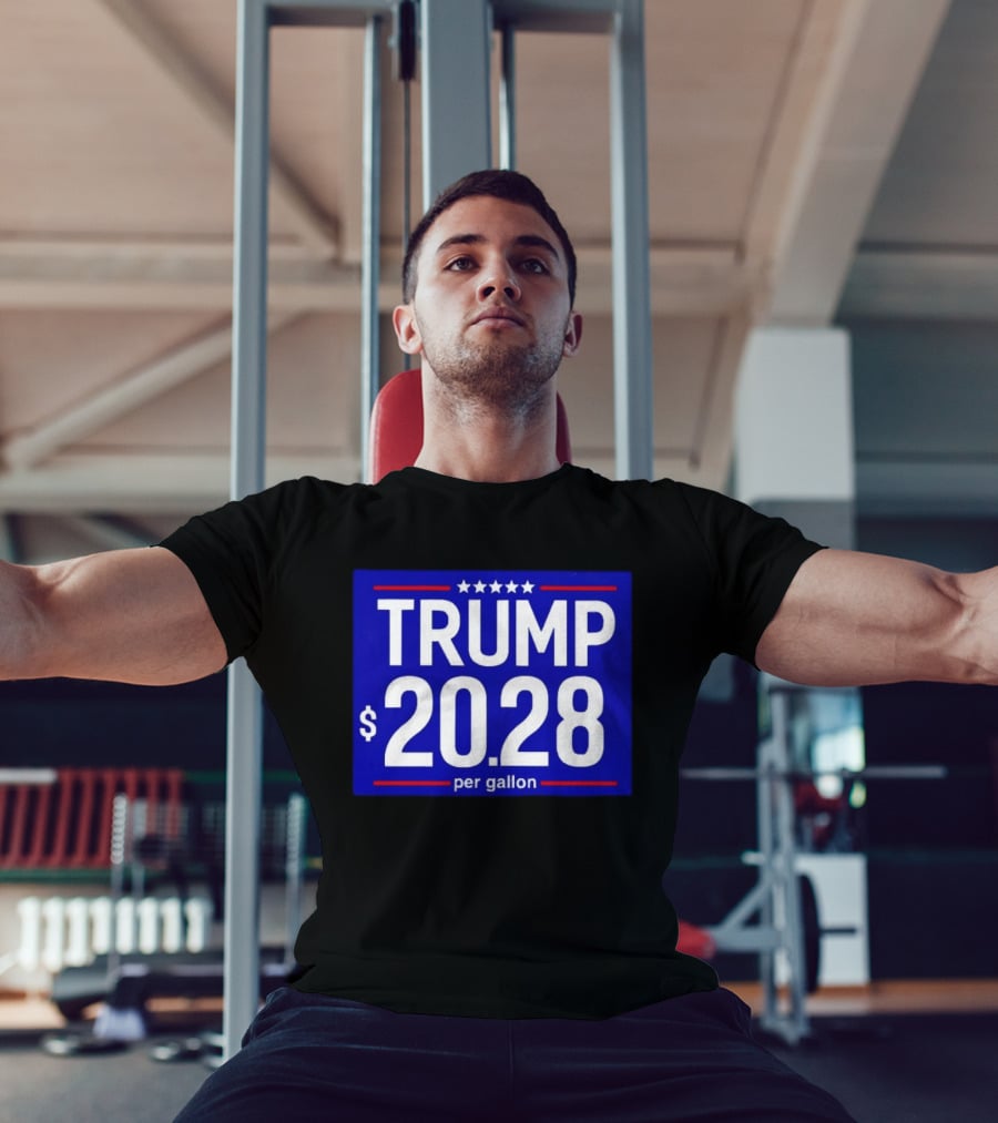 Trump 2028 Per Gallon Five Stars Blue T-Shirt