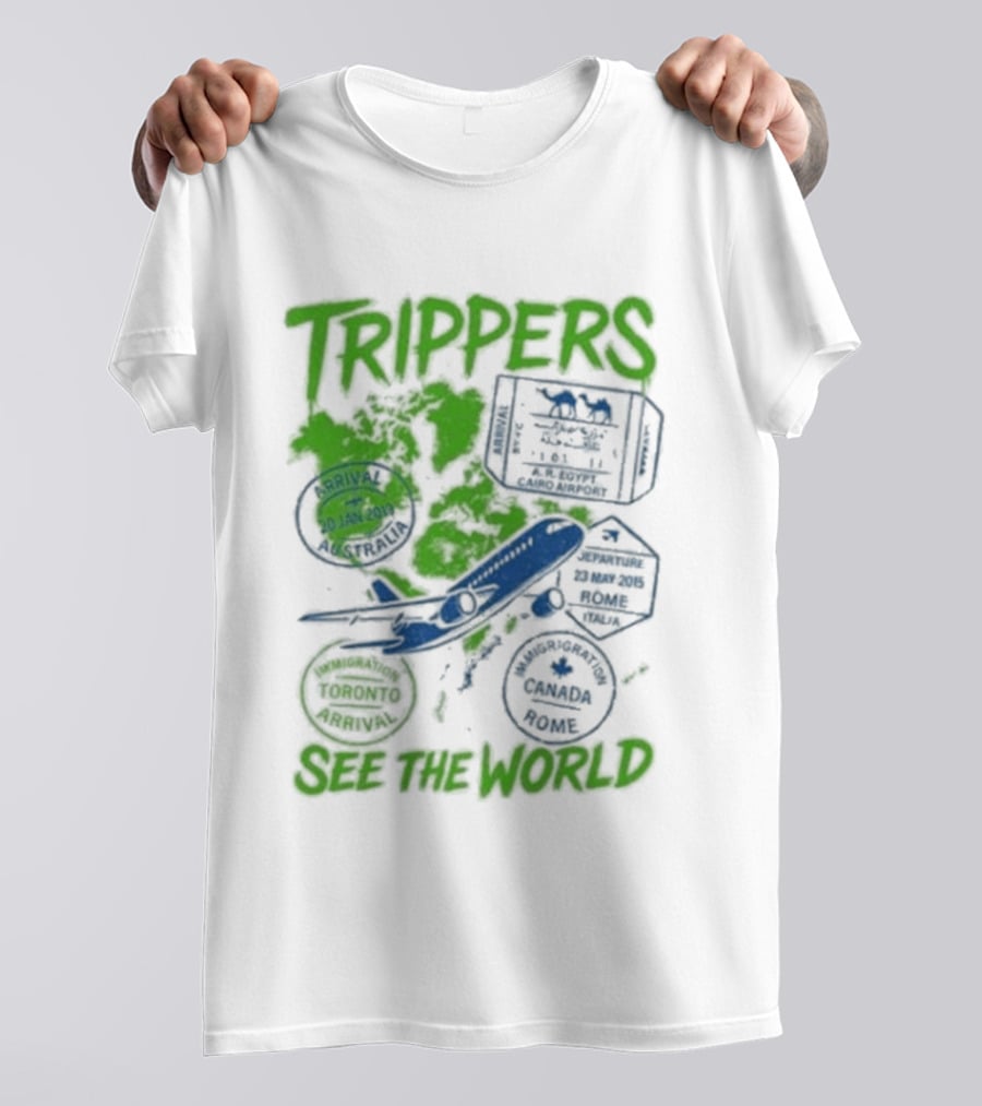 Trippers Travel Explore Adventure See The World T-Shirt