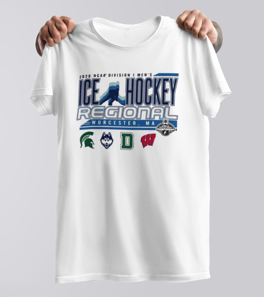2026 NCAA Division I Men's Ice Hockey Regional Worcester MA Michigan State Bemidji State Dartmouth Wisconsin T-Shirt