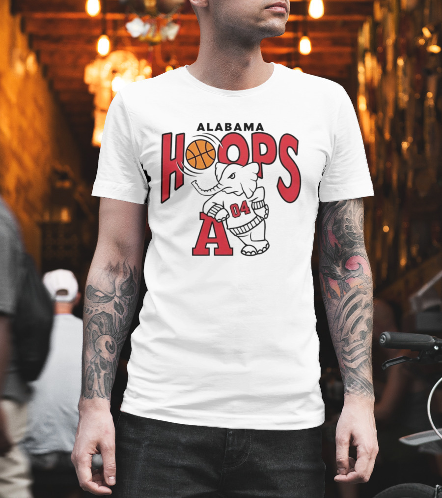 Alabama Hoops Basketball Elephant 04 Sports Team T-Shirt