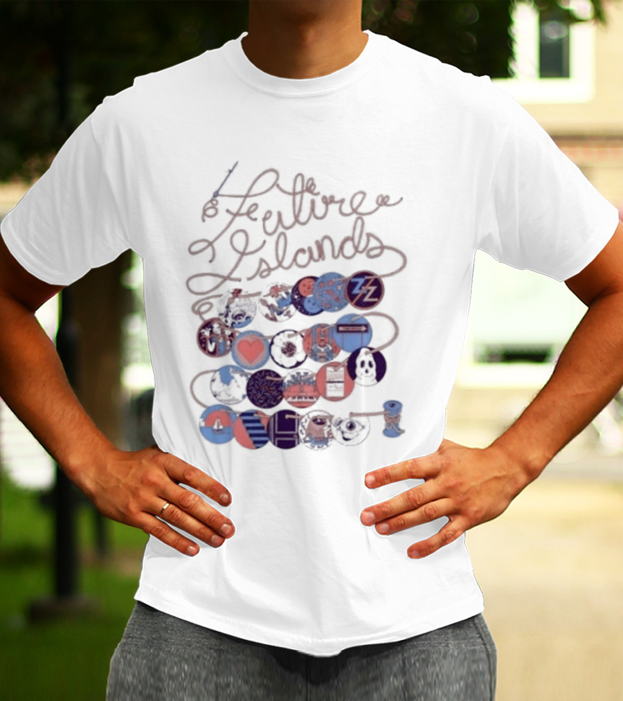 Future Islands The Never Ending Scribble Hearts And Circles T-Shirt