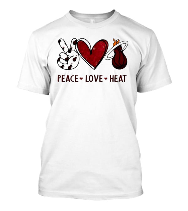 Peace Love Miami Heat Basketball Team Fandom T-Shirt