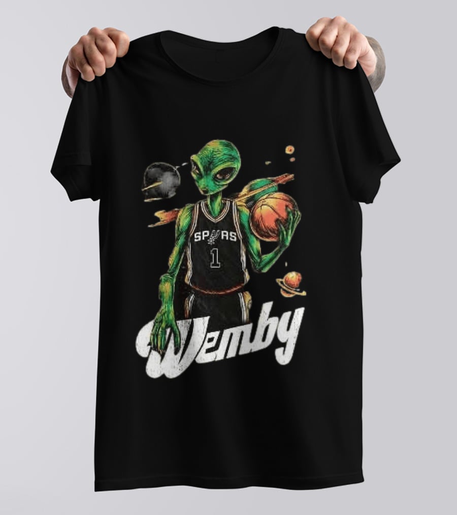 Alien Wemby Victor Wembanyama Spurs NBA 2025 Basketball Star T-Shirt