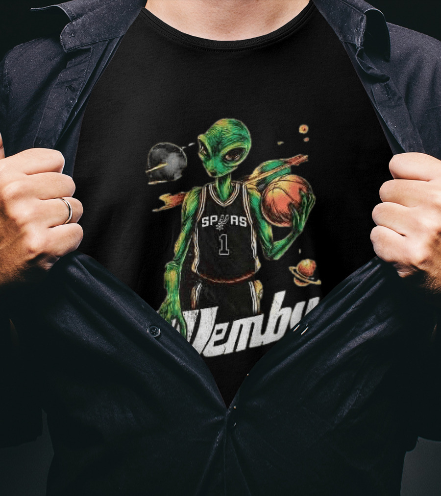 Alien Wemby Victor Wembanyama Spurs NBA 2025 Basketball Star T-Shirt
