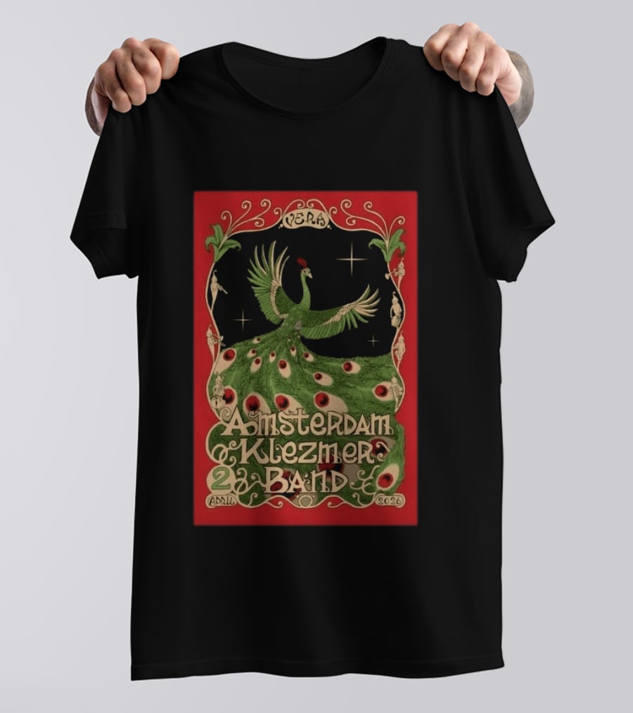 Amsterdam Klezmer Band April 2 2026 Vera Groningen NL Peafowl T-Shirt
