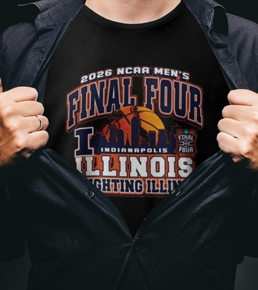 2026 NCAA Men's Final Four Indianapolis Illinois Fighting Illini T-Shirt