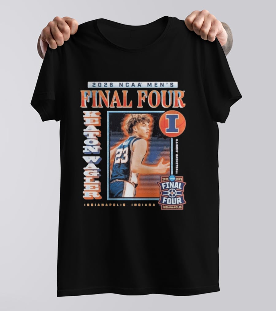 2026 NCAA Men's Final Four Keaton Wagler Illinois Basketball Indianapolis T-Shirt