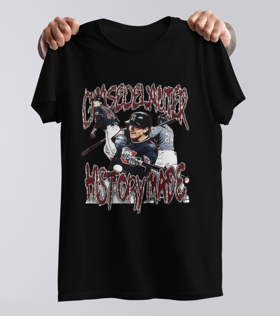 Chase Delauter History Made Cleveland Guardians Baseball Player 24 T-Shirt