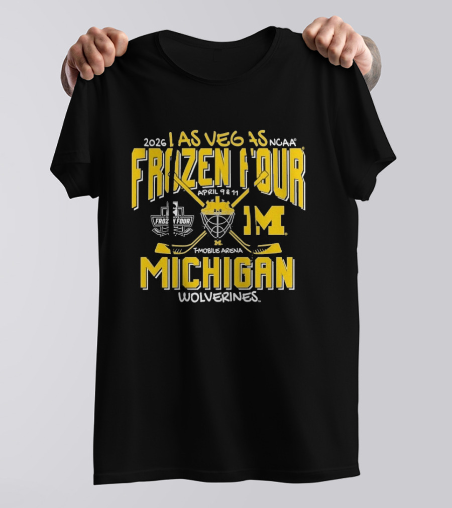 2026 Las Vegas NCAA Frozen Four Michigan Wolverines Mobile Arena T-Shirt