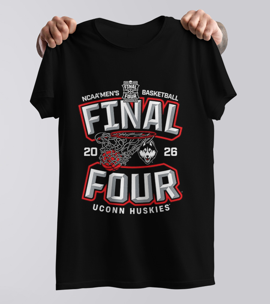 NCAA Men's Basketball Final Four 2026 UConn Huskies Nets T-Shirt