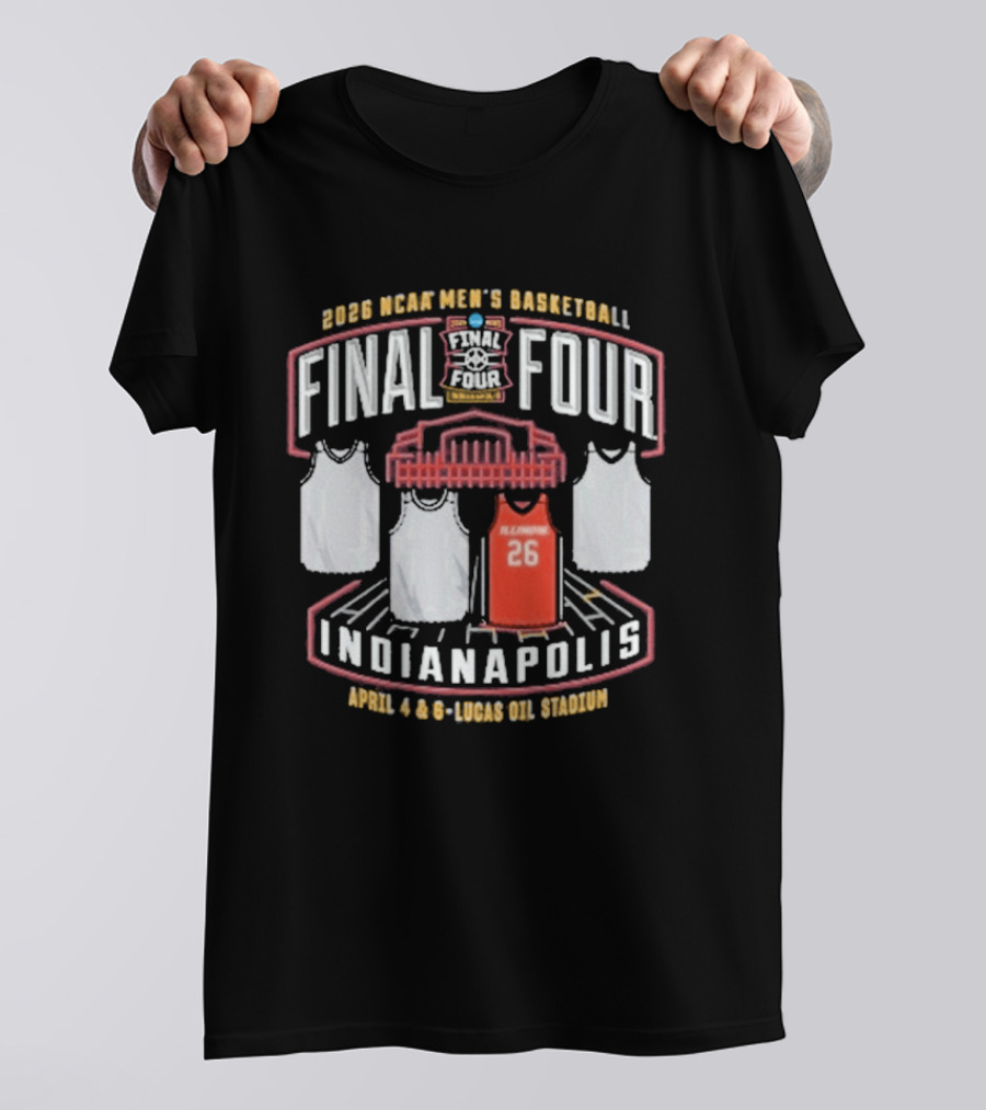 2026 Illini Men's Basketball Final Four Lucas Oil Stadium Indiana April 4 6 T-Shirt