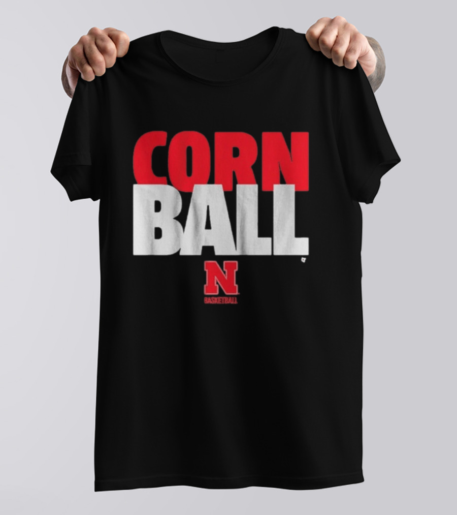 Nebraska Cornhuskers Corn Ball Basketball T-Shirt