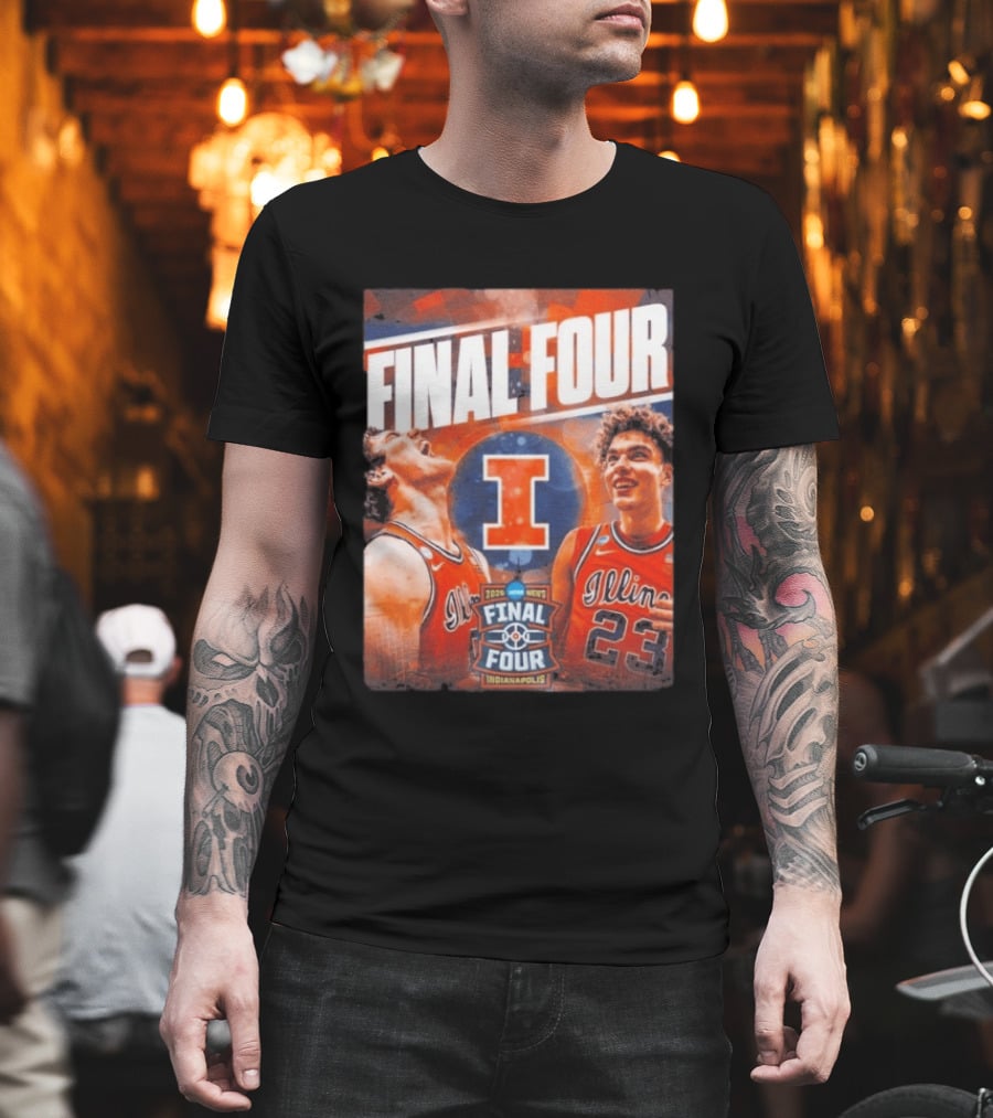Final Four 2026 Illinois Fighting Illini Indianapolis NCAA Mens Basketball T-Shirt