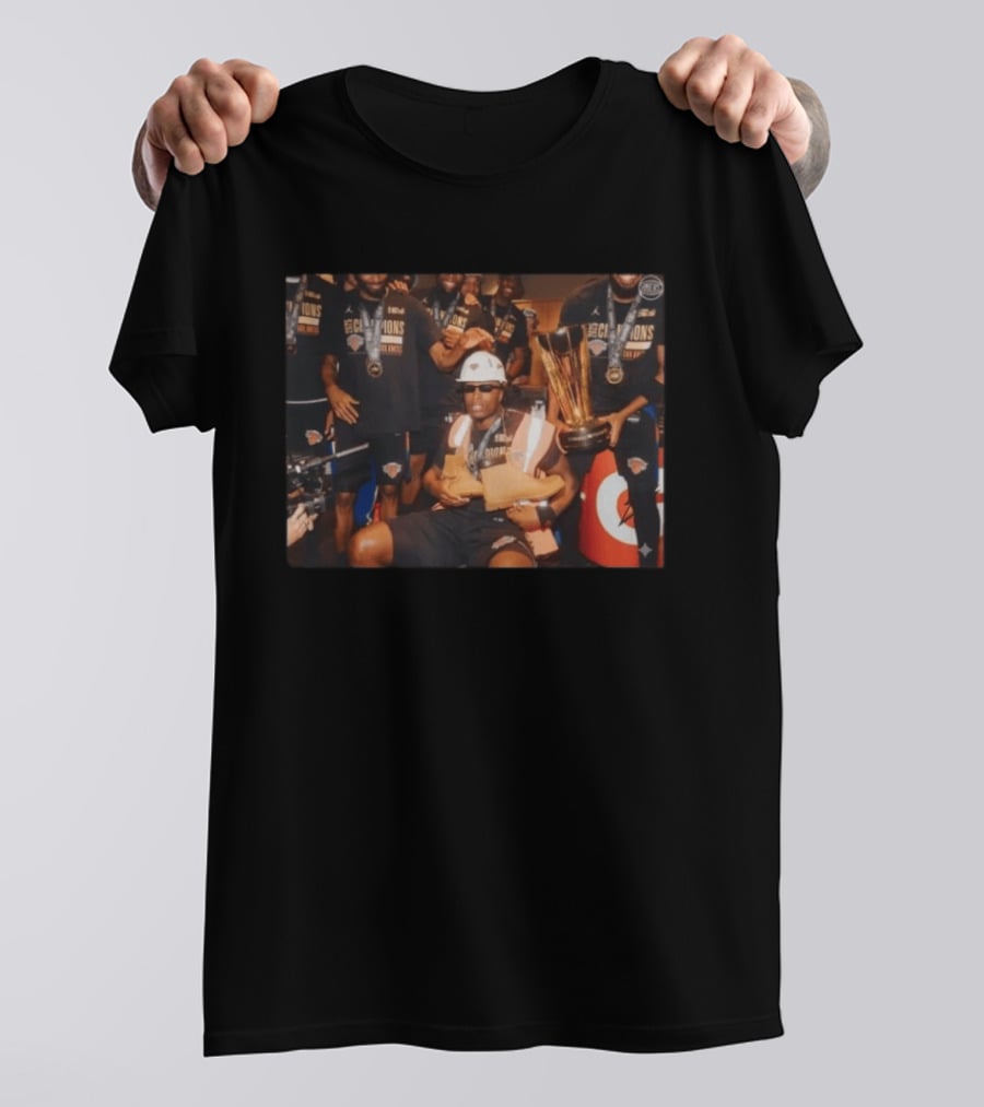 New York Knicks NBA Champions Celebration Locker Room Trophy T-Shirt