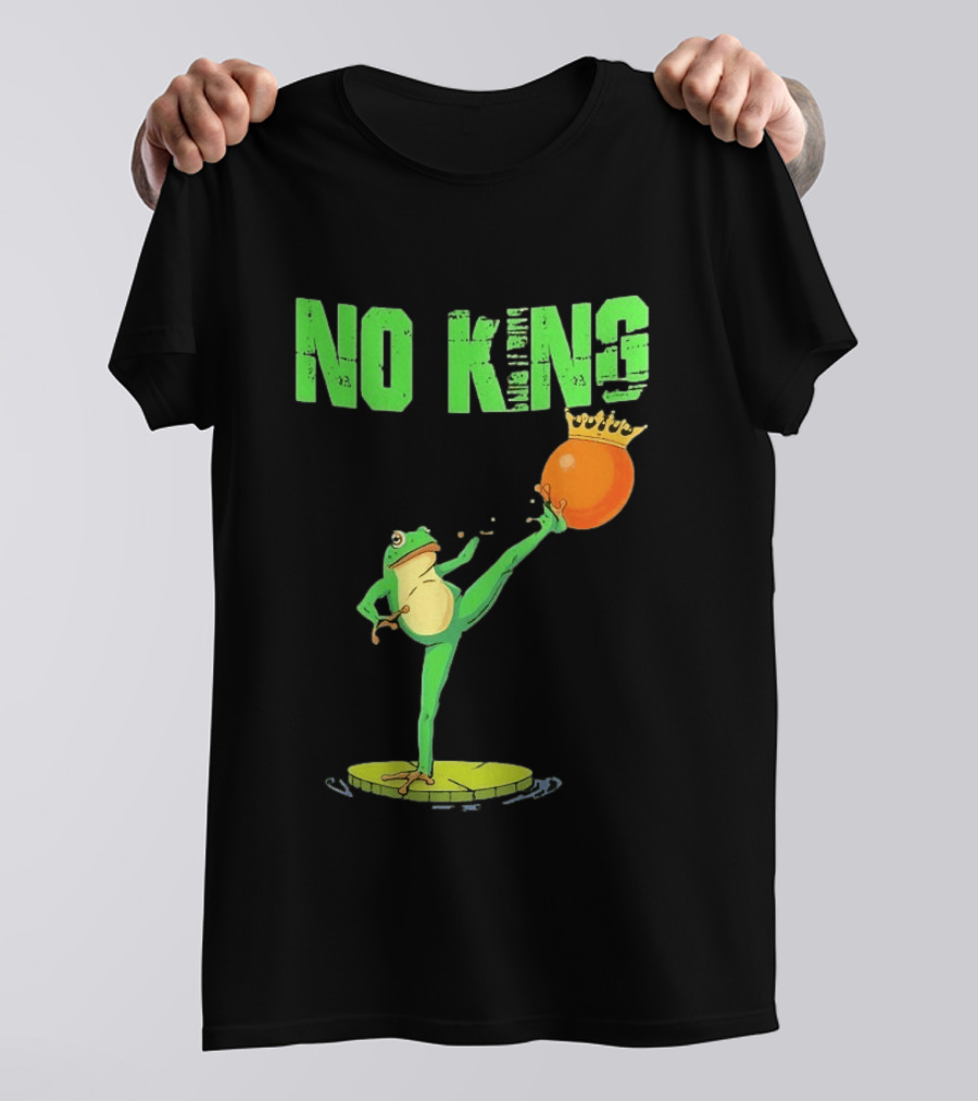 No Kings Portland Frog Kick Out Orange Protest T-Shirt