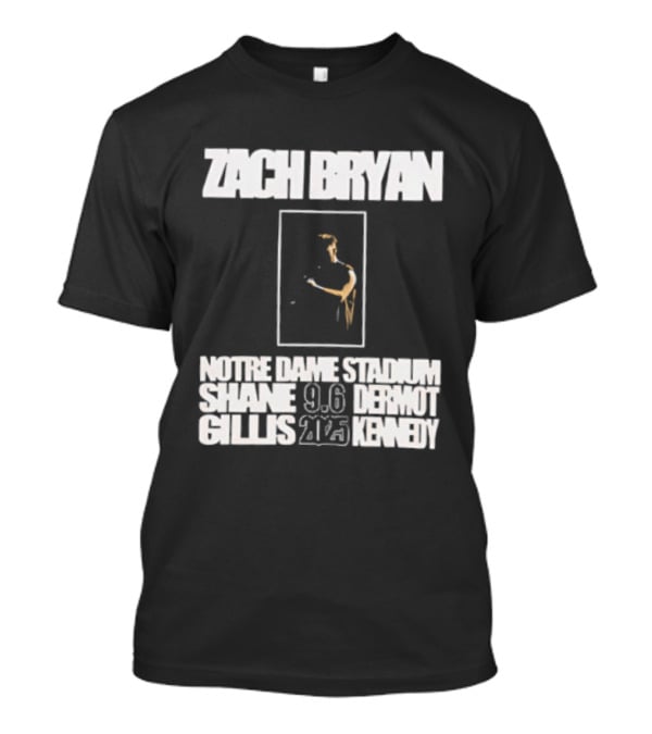 Zach Bryan Notre Dame Stadium Sept 2025 Event Date And Venue T-Shirt
