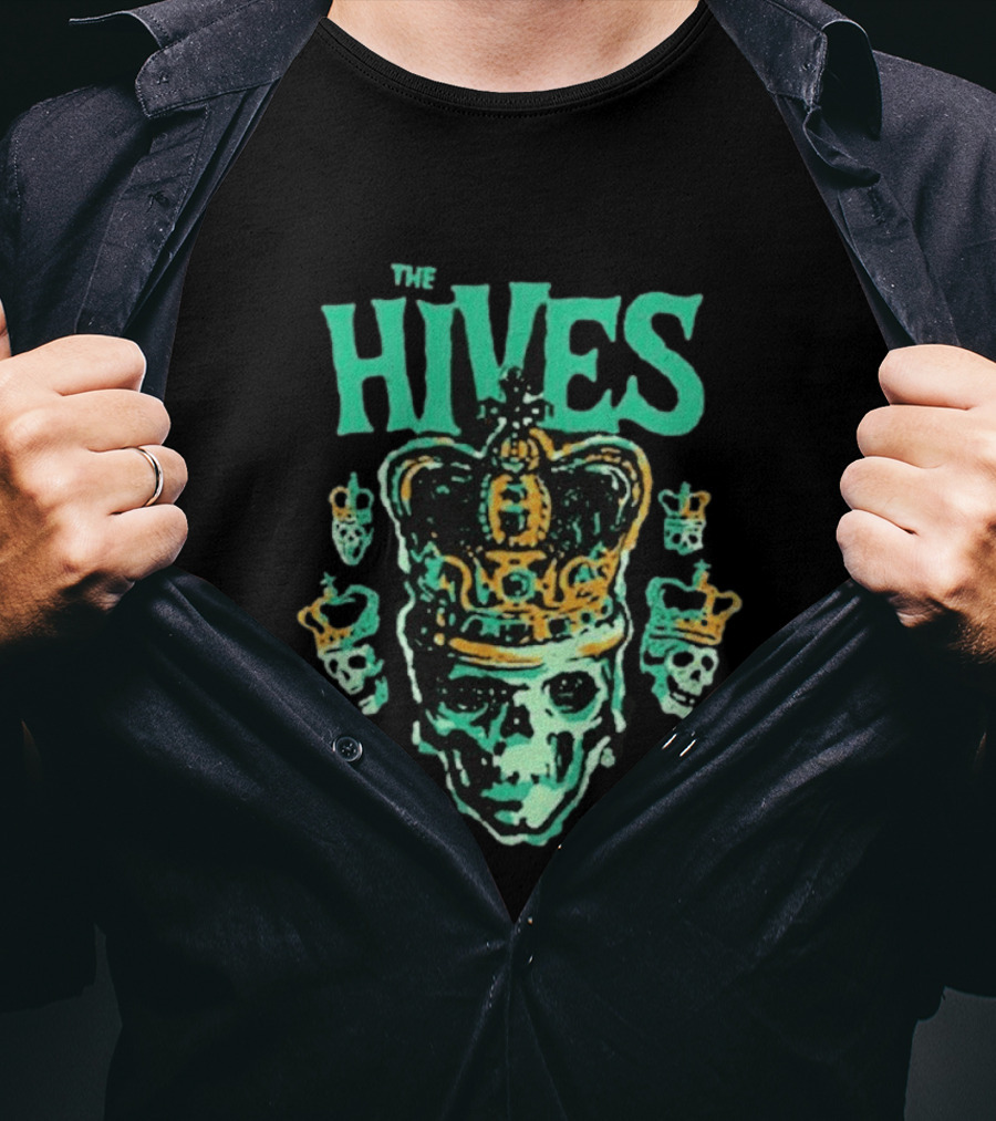 The Hives Green Skull Crown Art Band Merchandise T-Shirt