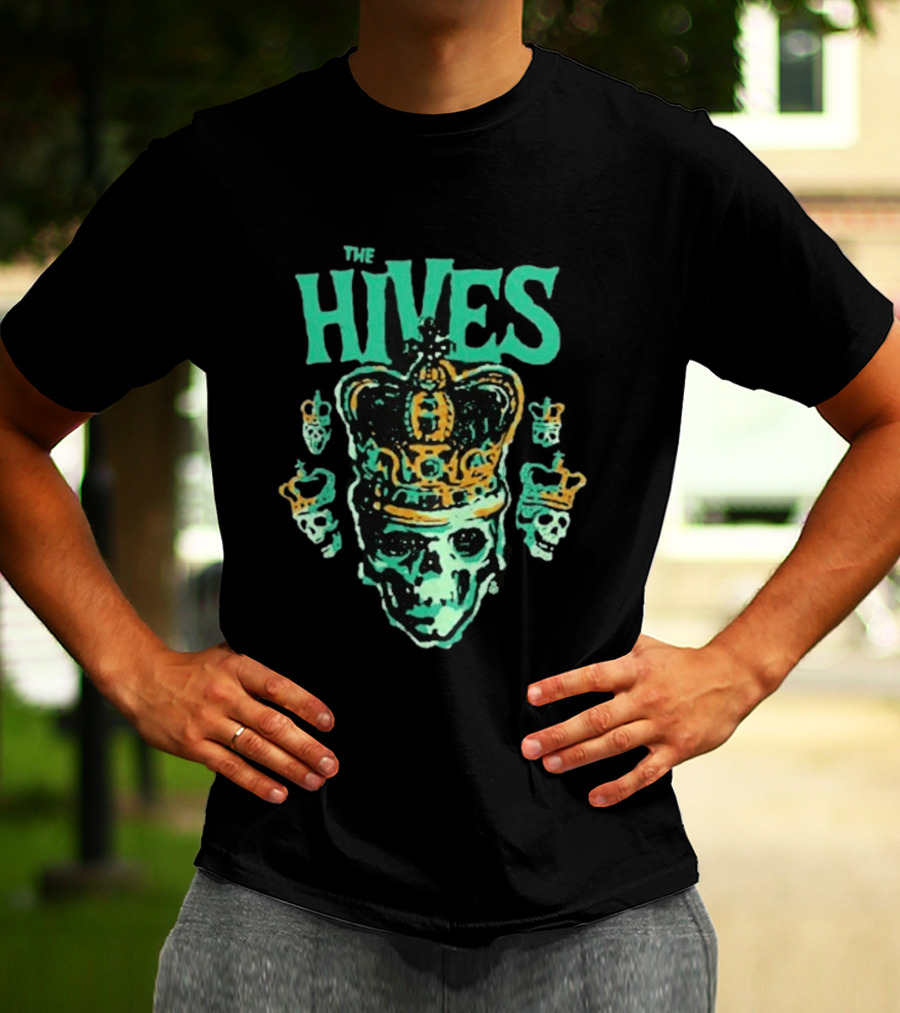 The Hives Green Skull Crown Art Band Merchandise T-Shirt