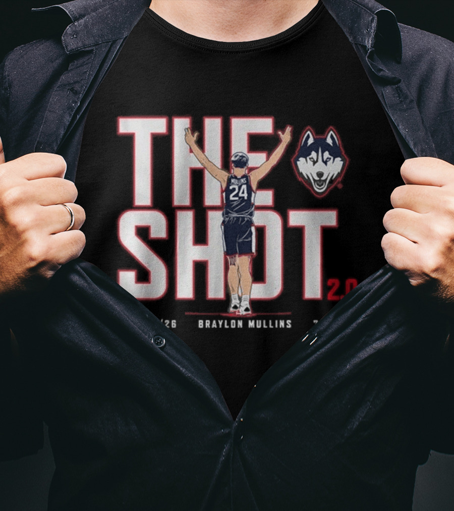 UConn Basketball Braylon Mullins The Shot 2 3 28 23 Huskies 73 72 T-Shirt